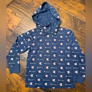Champion Hooded Boys sz6 Long Sleeve Tee